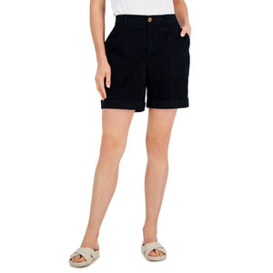 Style & Co. Women's Size 12 Black Rolled Cuff Casual Bermuda Shorts NWT
